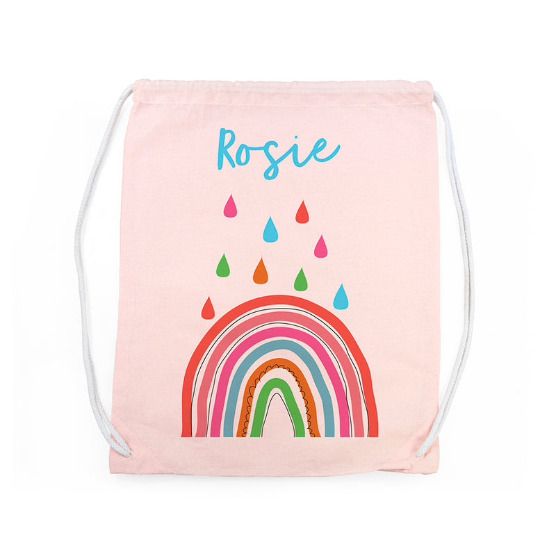 Personalised Children's Rainbow PE Kit Bag