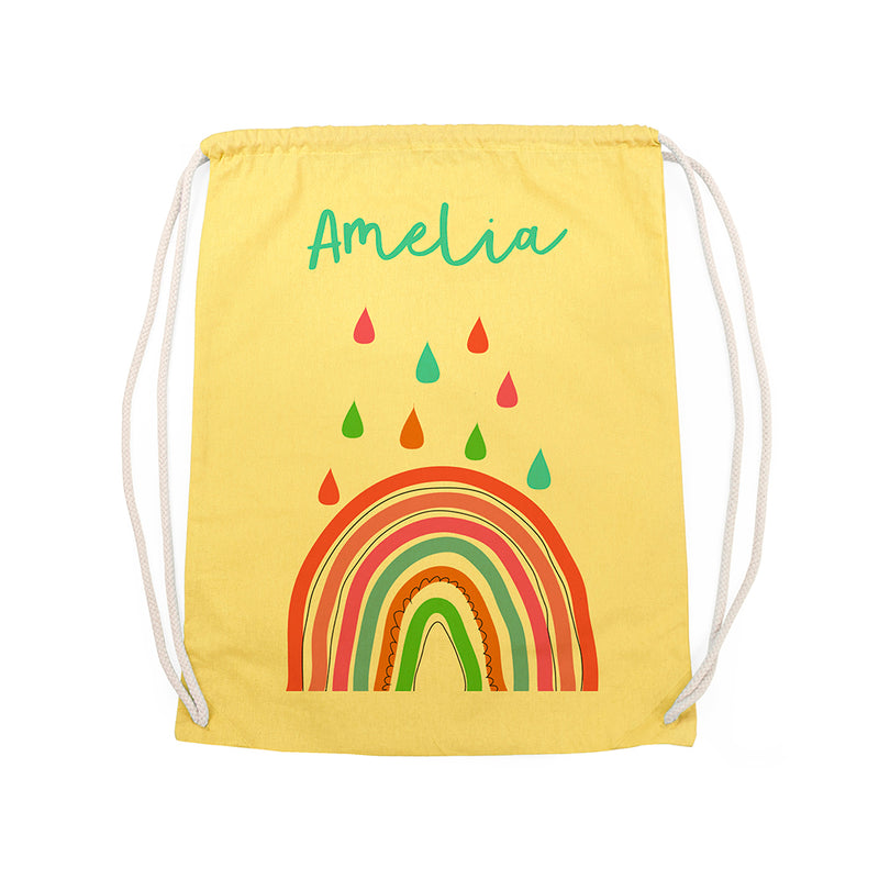 Personalised Children's Rainbow PE Kit Bag