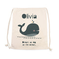Personalised Children's Whale PE Kit Bag