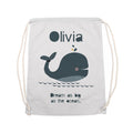 Personalised Children's Whale PE Kit Bag