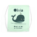Personalised Children's Whale PE Kit Bag