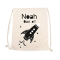 Personalised Children's Space Rocket PE Kit Bag