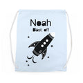 Personalised Children's Space Rocket PE Kit Bag