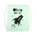 Personalised Children's Space Rocket PE Kit Bag