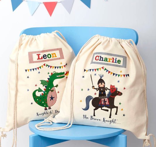 Personalised Dragon PE Kit Bag, side angle