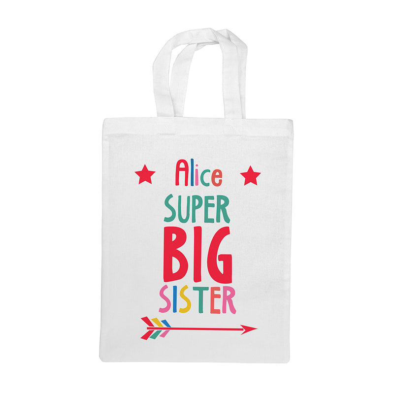 Personalised Big Sister Mini Tote Bag