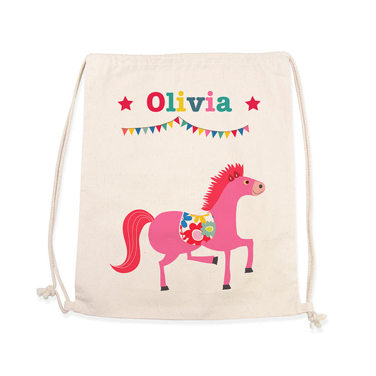 Personalised Circus Cotton Nursery Bag
