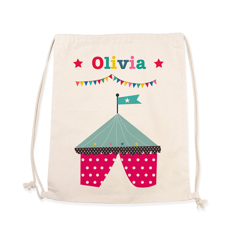Personalised Circus Cotton Nursery Bag