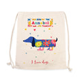 Personalised I Love Pets Cotton Nursery Bag