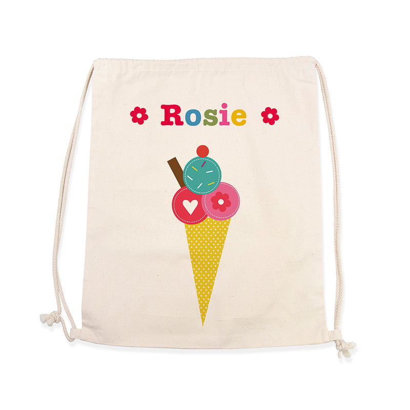 Personalised Girl's Cotton Nursery Bag