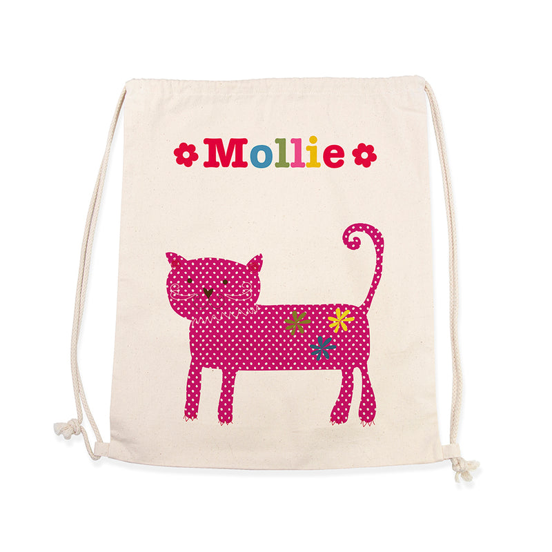 Personalised Girl's Cotton Nursery Bag