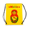 Personalised Girl's Yellow Waterproof Swim Bag