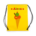Personalised Girl's Yellow Waterproof Swim Bag