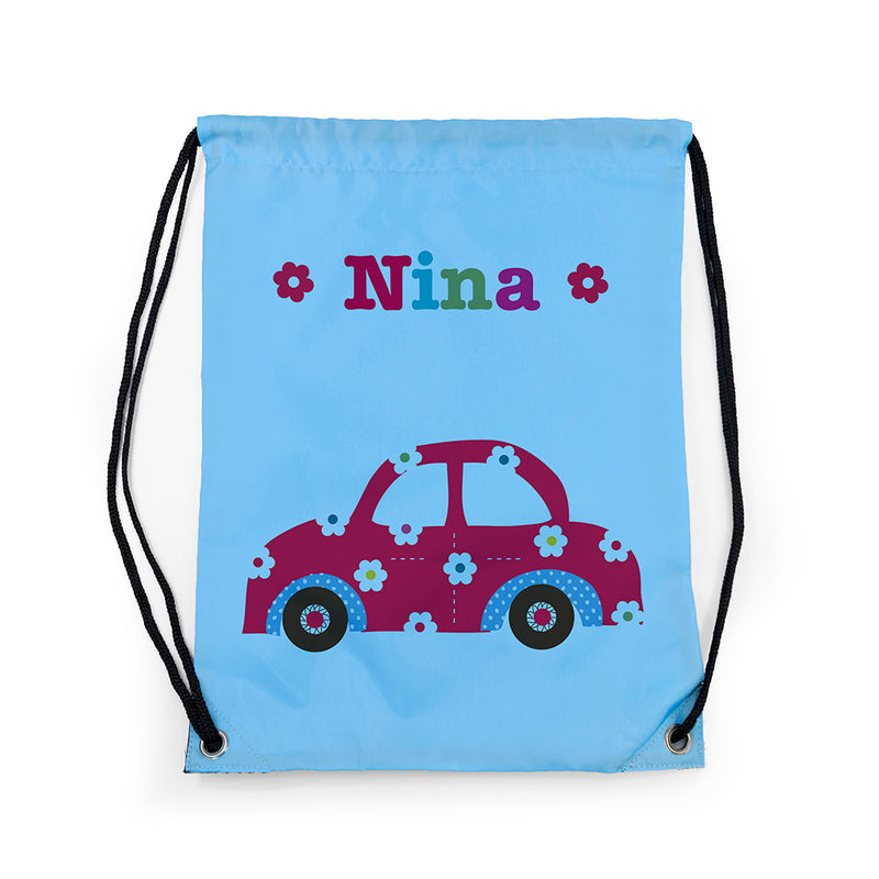 Personalised Girl's Sky Blue Waterproof Swim Bag