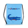 Personalised Boy's Sky Blue Waterproof Swim Bag