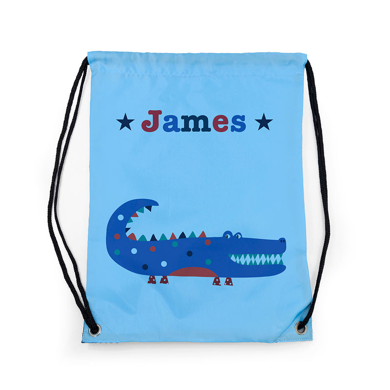 Personalised Boy's Sky Blue Waterproof Swim Bag