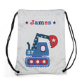 Personalised Boy's Silver Waterproof Swim Bag
