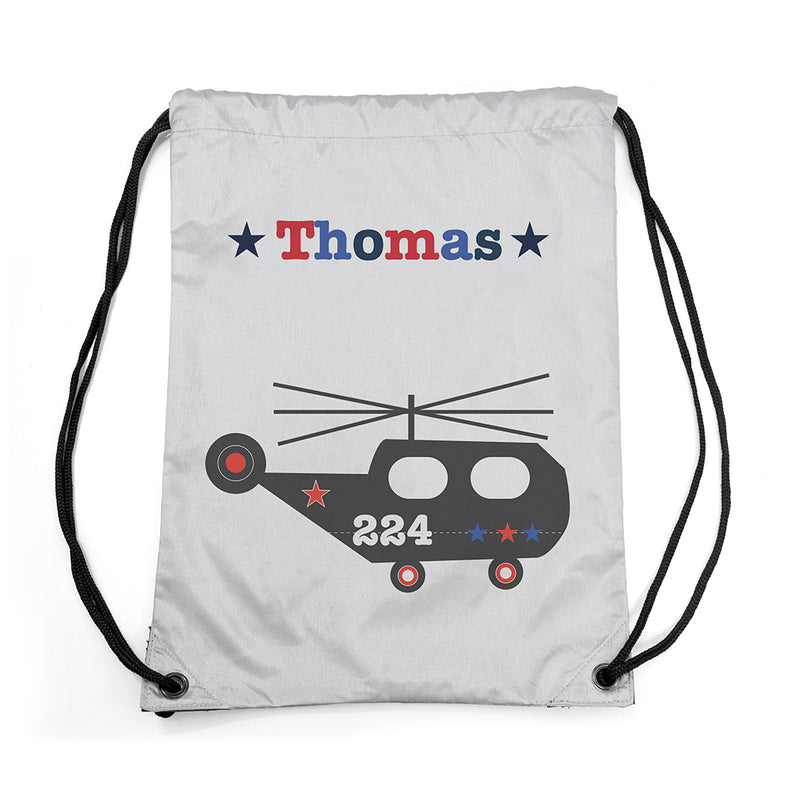 Personalised Boy's Silver Waterproof Swim Bag