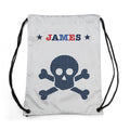 Personalised Boy's Silver Waterproof Swim Bag
