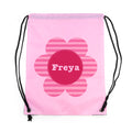 Personalised Classic Pink Flower Waterproof Swim Bag