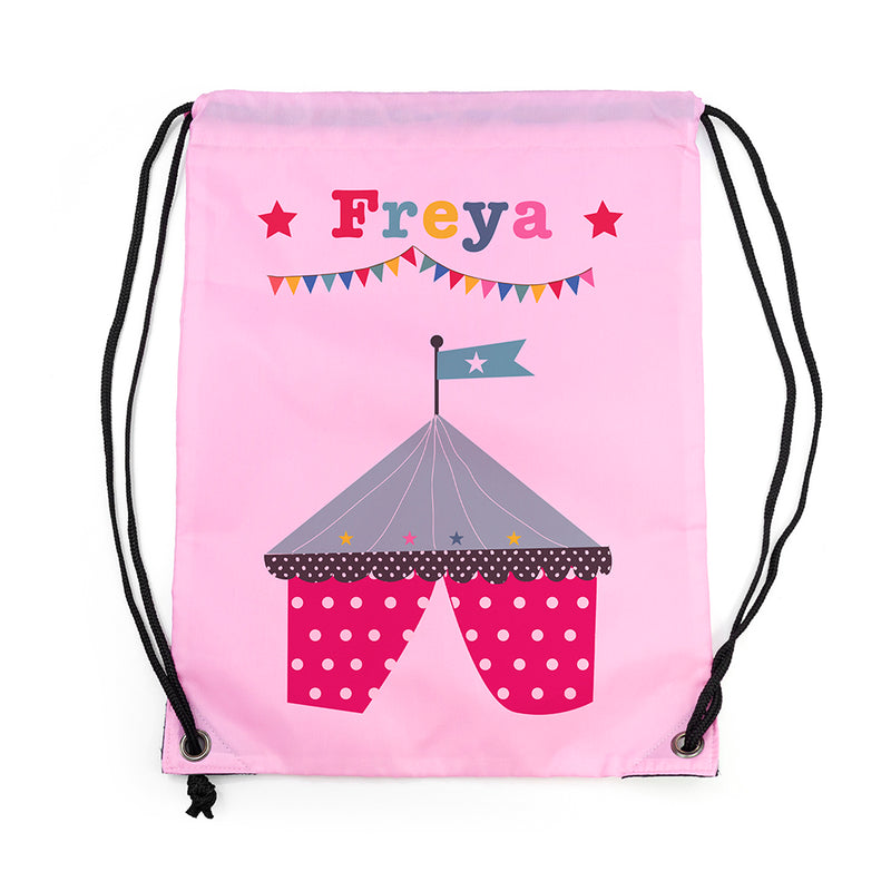 Personalised Classic Pink Circus Waterproof Swim Bag