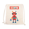 Personalised Boy's Robot PE Kit Bag