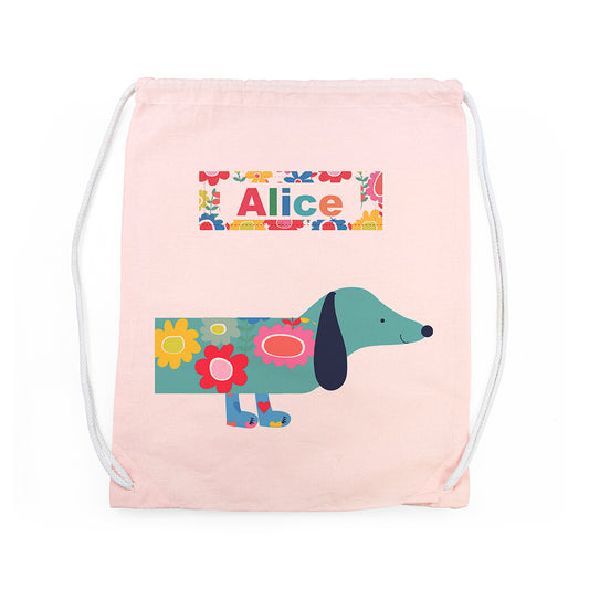 Personalised Dog PE Kit Bag, front detail