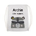 Personalised Children's Raccoon Cotton Nursery Bag