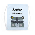 Personalised Children's Raccoon Cotton Nursery Bag