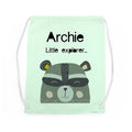Personalised Children's Raccoon Cotton Nursery Bag