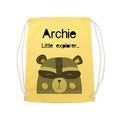 Personalised Children's Raccoon Cotton Nursery Bag