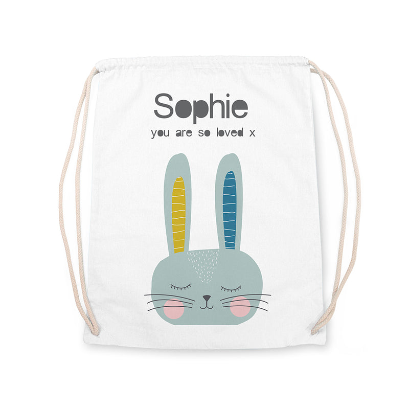 Personalised Kid's Rabbit PE Kit Bag