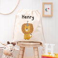 Personalised Lion Cotton Nursery Bag