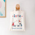 Personalised Natural Christmas Party Bag