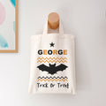 Personalised Cotton Halloween Trick or Treat Bag