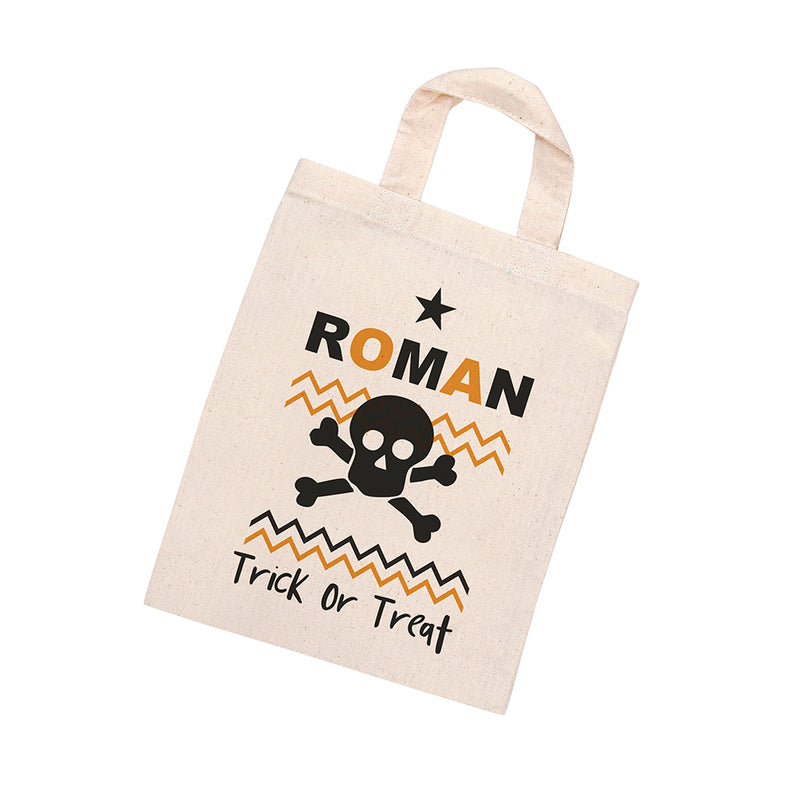 Personalised Cotton Halloween Trick or Treat Bag