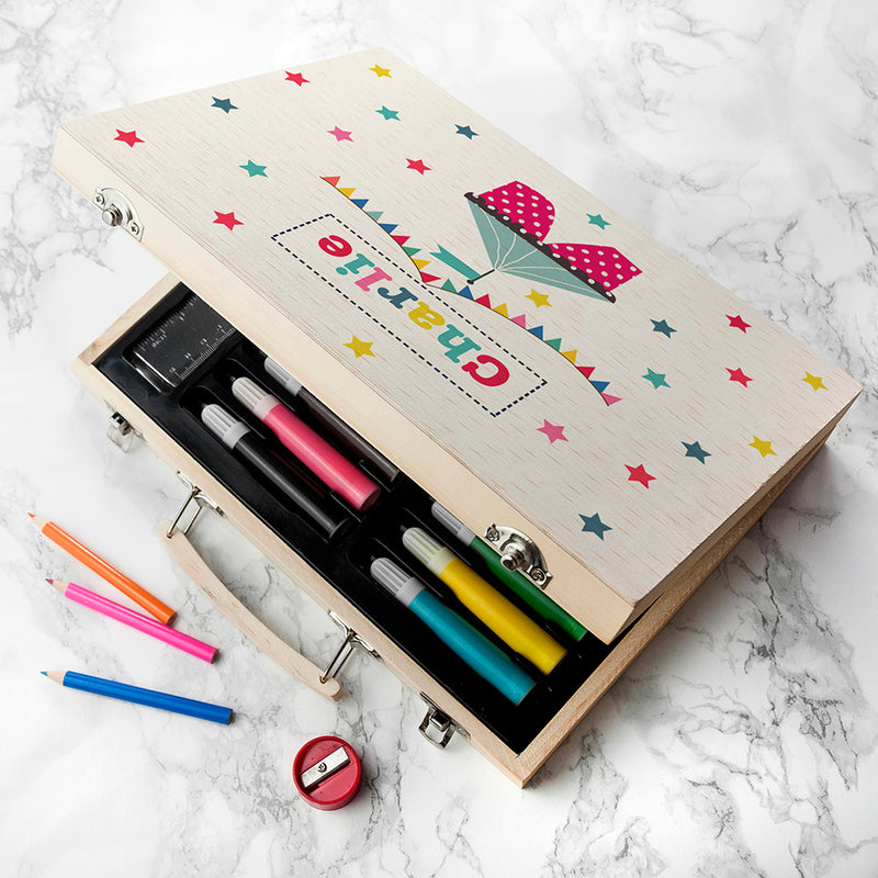 Personalised Kid's Circus Tent Colouring Set