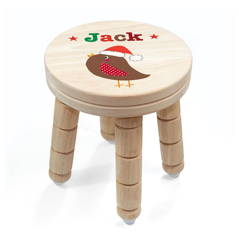Personalised Kid's Robin Wooden Stool