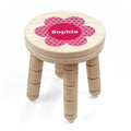 Personalised Kid's Flower Wooden Stool