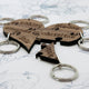 Personalised To Our Bridesmaid Heart Jigsaw Wooden Keyring