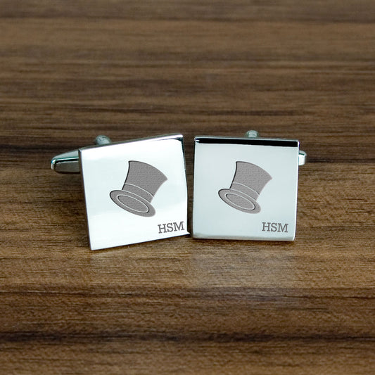 Personalised Top Hat Cufflinks