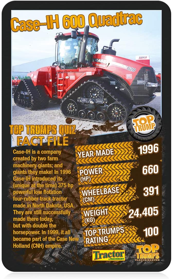 Top Trumps Specials Tractors Card Game