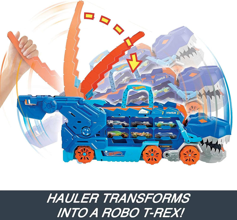 Hot Wheels City Ultimate T Rex Transporter Playset - Image 4