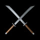TMNT Leonardo Retro Katana Swords Costume Accessory