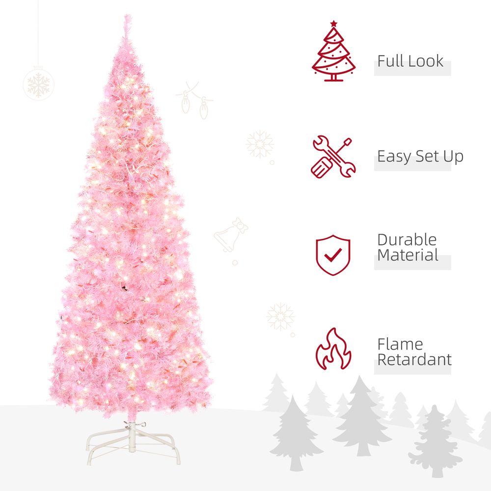 5ft Prelit Artificial Christmas Tree (Pink)