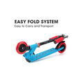 Xootz Kids' Folding Kick Scooter with Adjustable Handlebars - Blue, alternate view