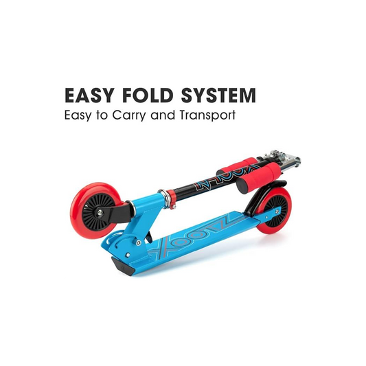Xootz Kids' Folding Kick Scooter with Adjustable Handlebars - Blue, alternate view