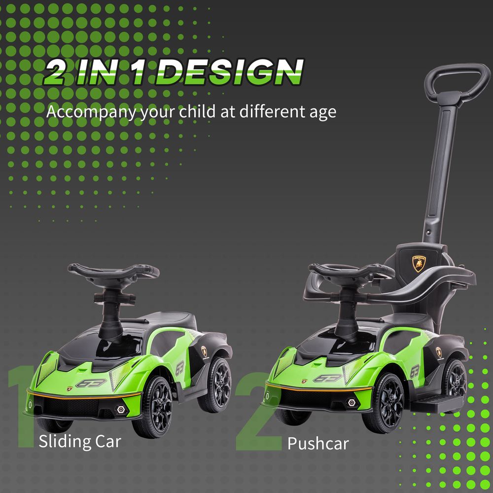 Lamborghini 2 in 1 Baby Ride on Push Car (Green)