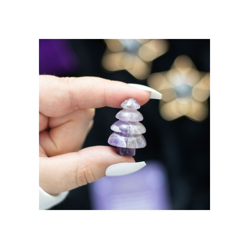 Amethyst Crystal Christmas Tree in a Bag