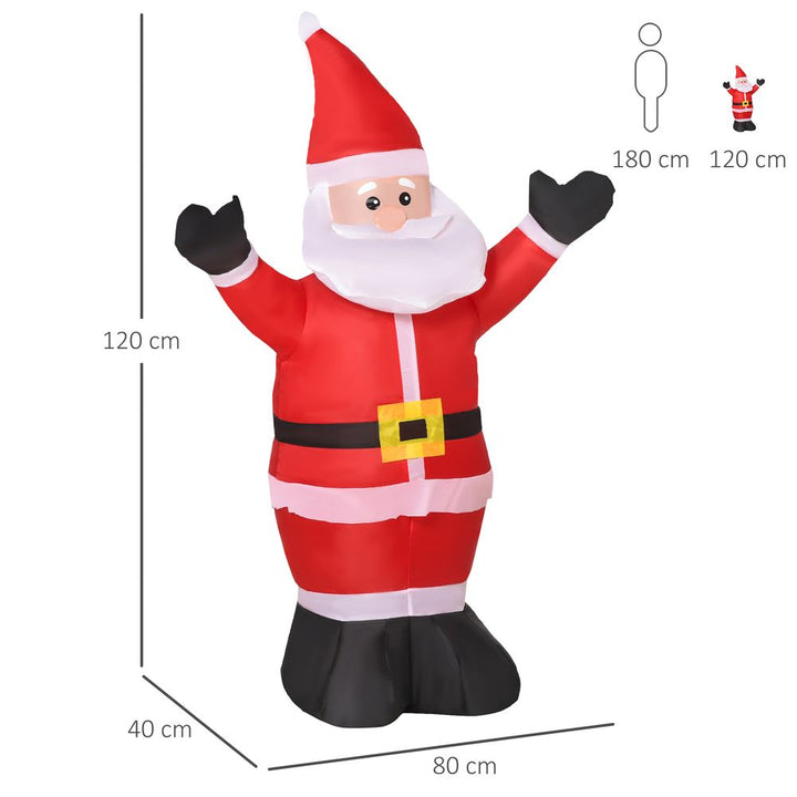 4ft Inflatable Santa Claus with LEDs Decoration